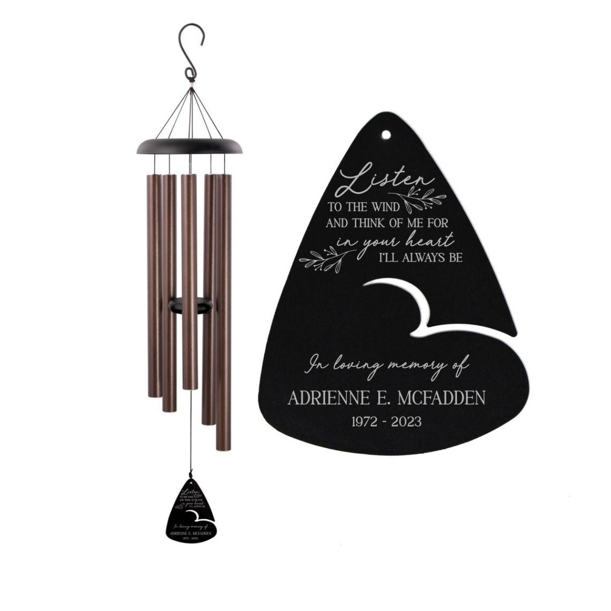 Personalized Listen to the Wind Memorial Wind Chime