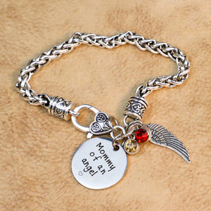 Mommy of an angel Antique Silver Bracelet