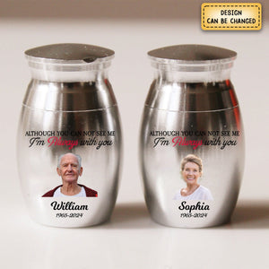 Personalized Memorial Upload Photo Small Urn For Human Ashes ,Pet Memorial Urn - Small Ashes Keepsake