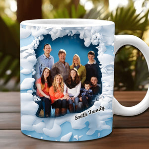 In A Snow Wall Hole Upload Photo Personalized Mug