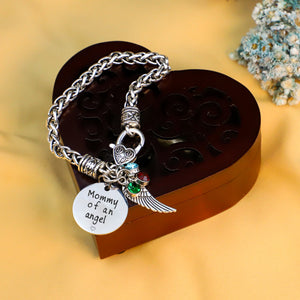 Mommy of an angel Antique Silver Bracelet