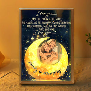 Personalized  I Love You Past The Moon Canvas