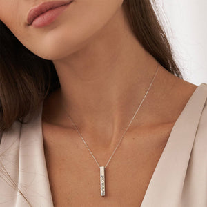 Personalized Vertical Bar Necklace