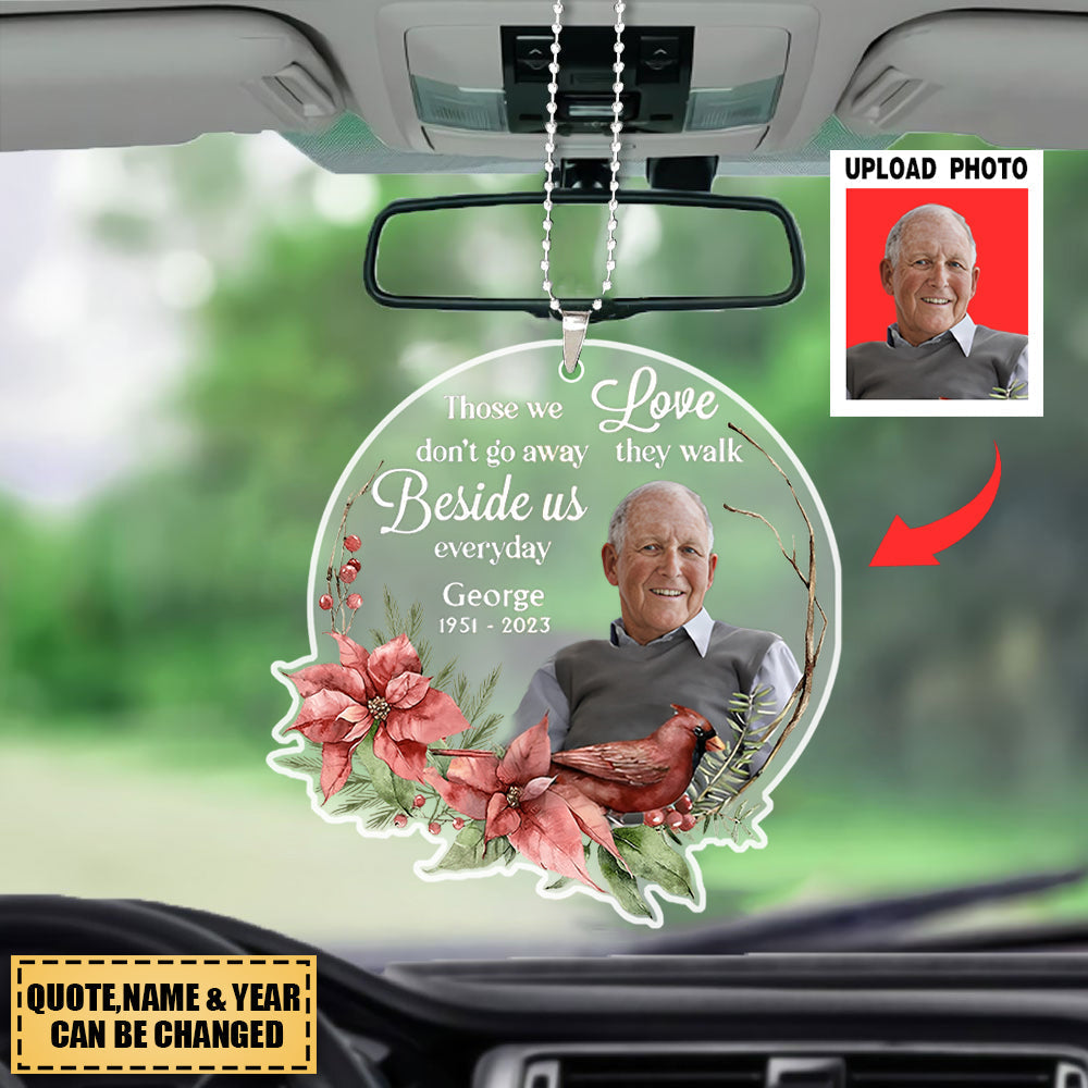 Gift For Loss lover Memorial Those We Love Don't Go Away Custom Photo Ornament