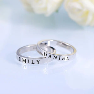 Personalized Engraving Stackable Name Rings