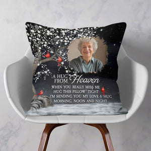 A Hug From Heaven I'm Always With You - Personalized Photo Pillow