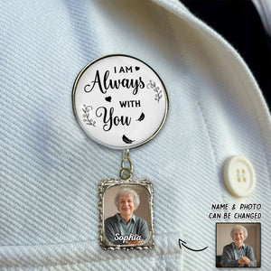 Personalized Memorial Photo Frame Charm Boutonniere Pin-Gift For Family