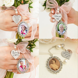 Personalized Photo Charm for Bridal Memorial Bouquet Charm Pendant