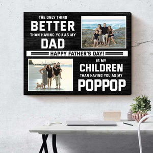 Gifts for Grandfather Personalized Father's Day Canvas Print