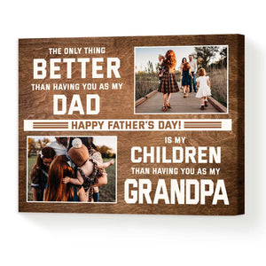 Gifts for Grandfather Personalized Father's Day Canvas Print