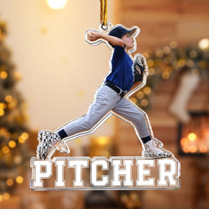 Baseball Lover For Son, Grandson - Personalized Acrylic Photo Ornament