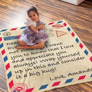 Personalized Gift for Mom Letter Blanket