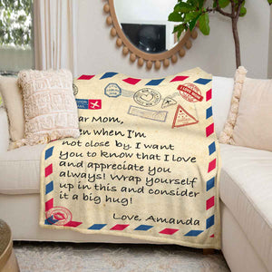 Personalized Gift for Mom Letter Blanket