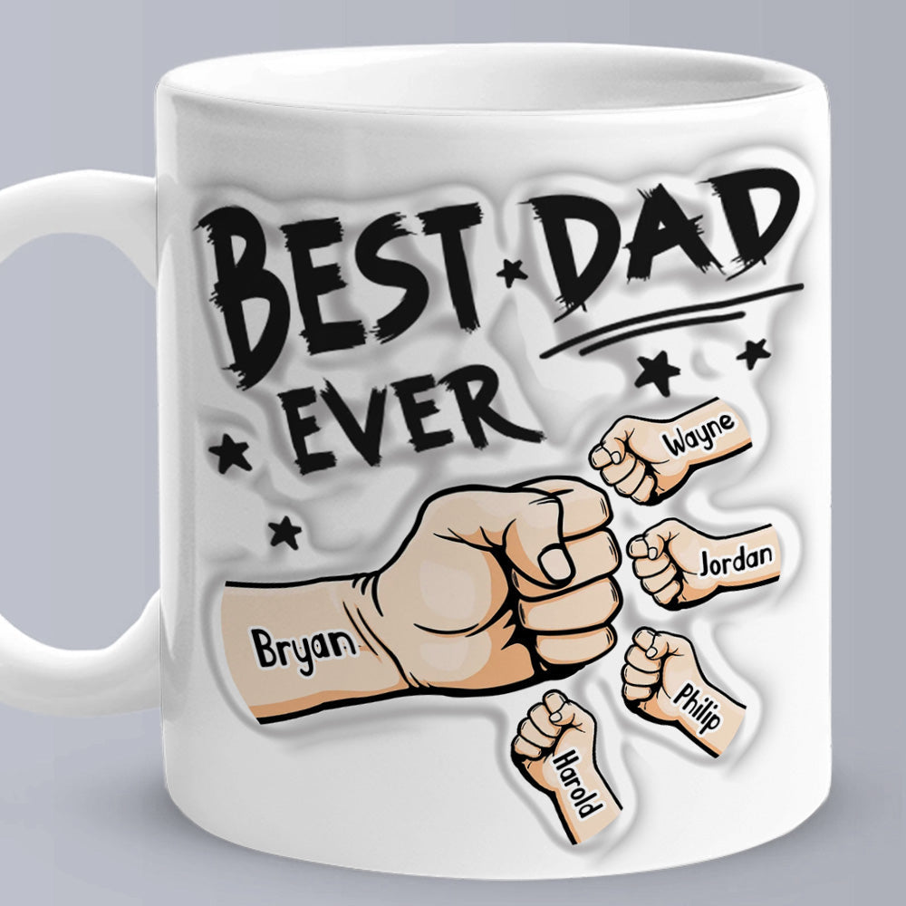 Personalized Coffee Ceramic White Mug - Best Dad Ever