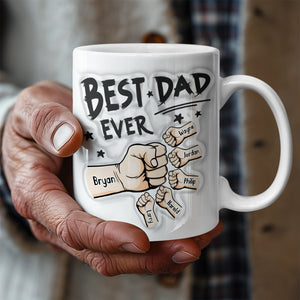 Personalized Coffee Ceramic White Mug - Best Dad Ever