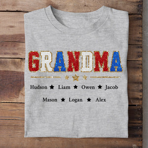 Personalized Nickname 4th of July T-shirt Gift for Grandmas Moms Aunties