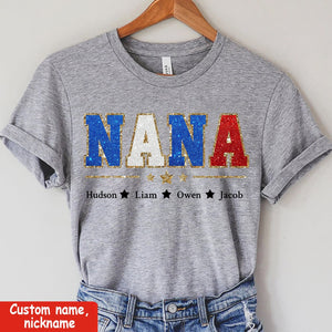 Personalized Nickname 4th of July T-shirt Gift for Grandmas Moms Aunties