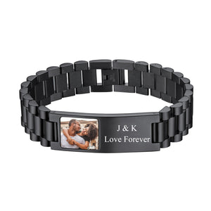 Personalized Name Picture Bracelets For Men