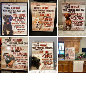 Personalized I am Your Friend Christmas Gifts for Dog Lovers Canvas Print