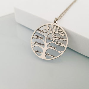 Mother's Day Gift-Personalized Family Tree with Name Necklace