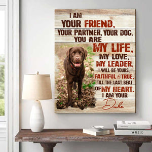 Personalized I am Your Friend Christmas Gifts for Dog Lovers Canvas Print