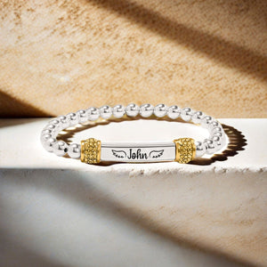 Personalized Name Bead Memorial Bracelet