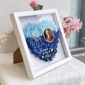 Personalized Forever In My Heart Flower Shadow Box