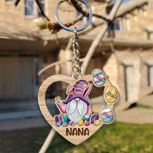 Personalized Grandma Easter Eggs Acrylic Keychain