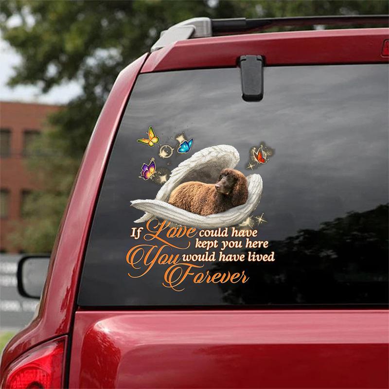 Irish Water Spaniel Sleeping Angel Lived Forever Decal