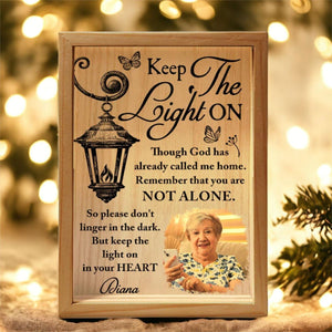 Keep The Light On - Personalized Photo Frame Light Box