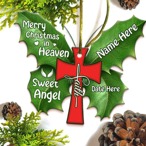 Kisses Of Angels - Personalized Memorial Butterfly Christmas Ornament