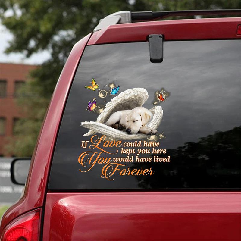 Labrador retriever Sleeping Angel Lived Forever Decal