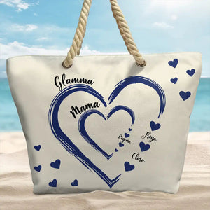 Personalized Beach Bag - Little Sweethearts - Gift For Mom Grandma