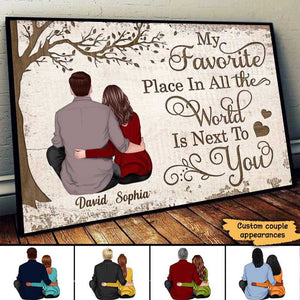 My Favorite Place Couple Gift Personalized Canvas Print