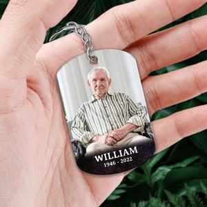 My Mind Still Talks To You Butterfly Memorial Personalized Stainless Steel Keychain