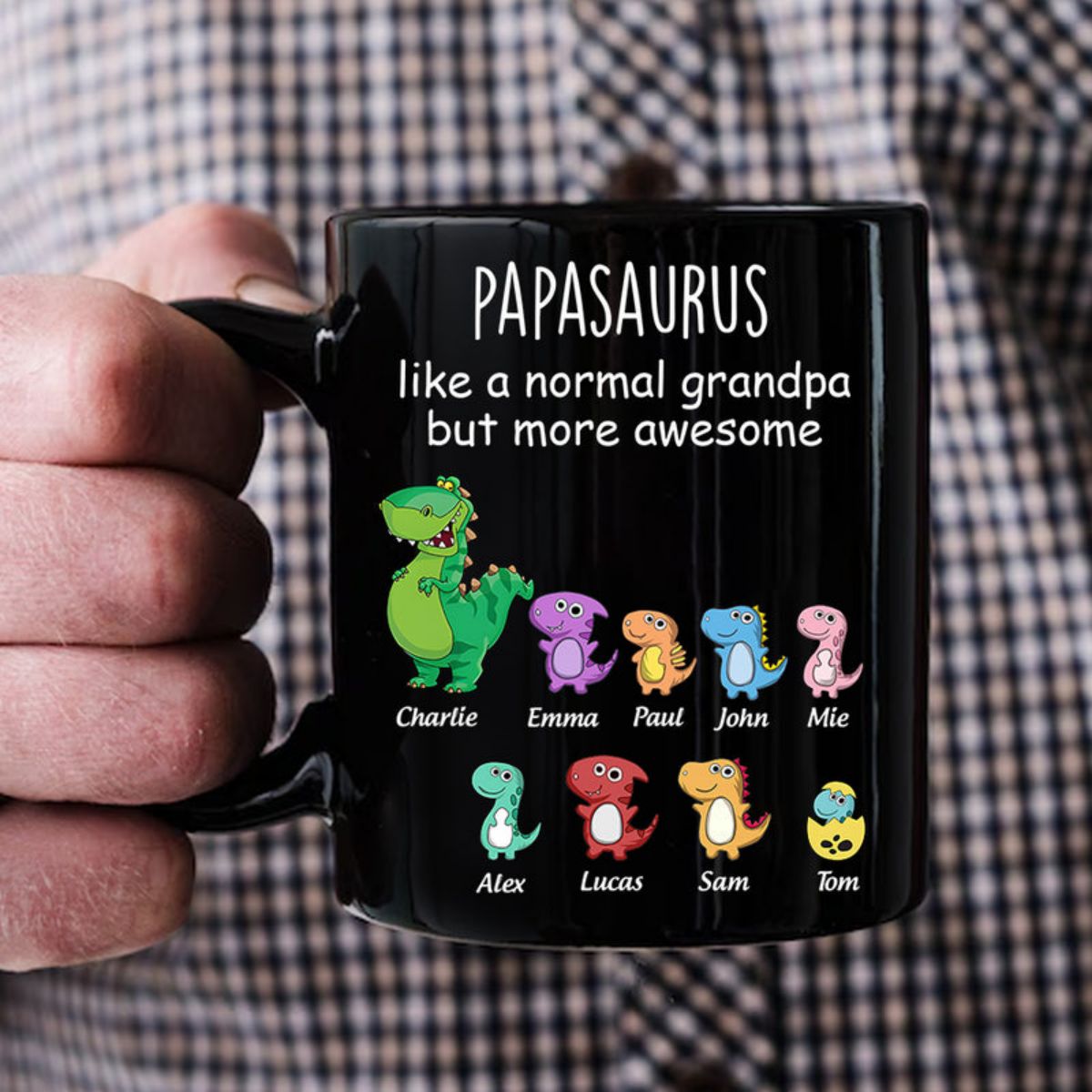 Grandpasaurus/Dadsaurus And Kids Personalized Mug