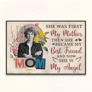 [Photo Inserted] Now Mom Is My Angel - Personalized Poster