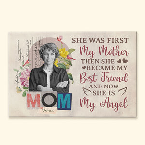 [Photo Inserted] Now Mom Is My Angel - Personalized Poster