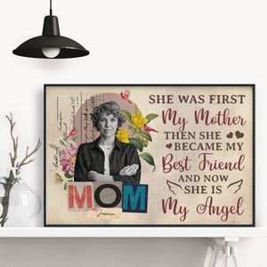 [Photo Inserted] Now Mom Is My Angel - Personalized Poster