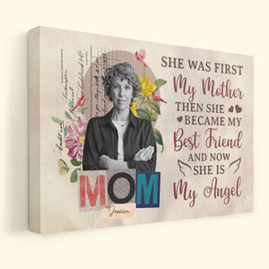 [Photo Inserted] Now Mom Is My Angel - Personalized Poster