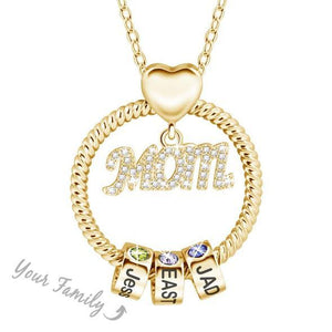 For The Greatest Mother-Mother's Love Necklace With Custom Name&Birthstone Beads