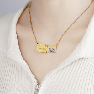 Custom Precious Memory Photo Stamp Necklace