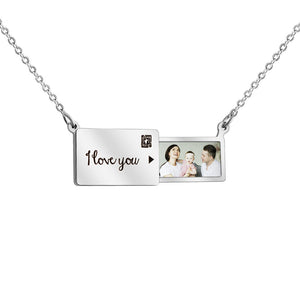 Custom Precious Memory Photo Stamp Necklace