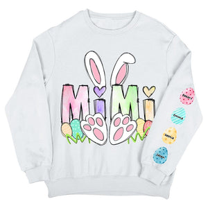 Personalized Easter Rabbit Sweatshirt Gift For Grandma