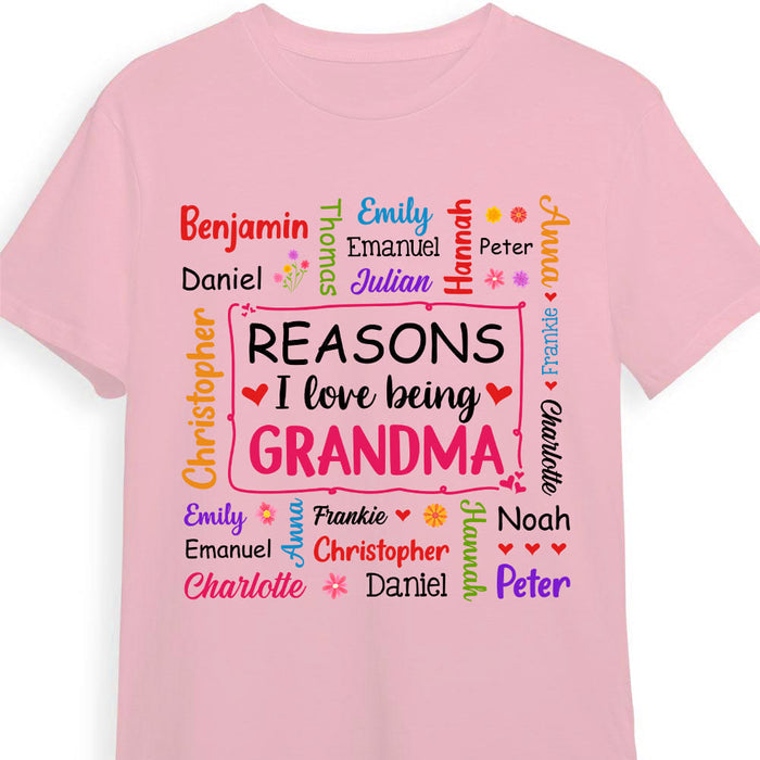 Personalized Gift For Grandma Names Words Art Pure Cotton T-shirt