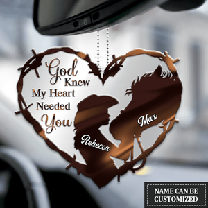 Personalized Horse Girl God Knew My Heart Ornament