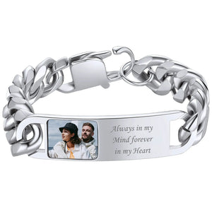 Personalized Name Picture Bracelets For Men