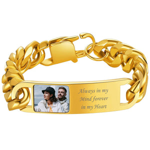 Personalized Name Picture Bracelets For Men