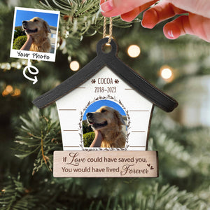 Photo upload Personalized Memorial Dog Ornament