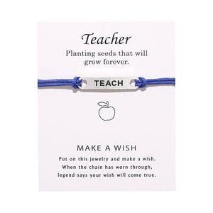 Teacher Gift Card Bracelets